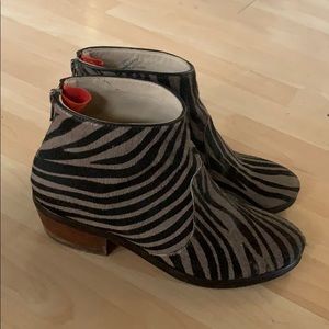 Zebra Ankle Boots